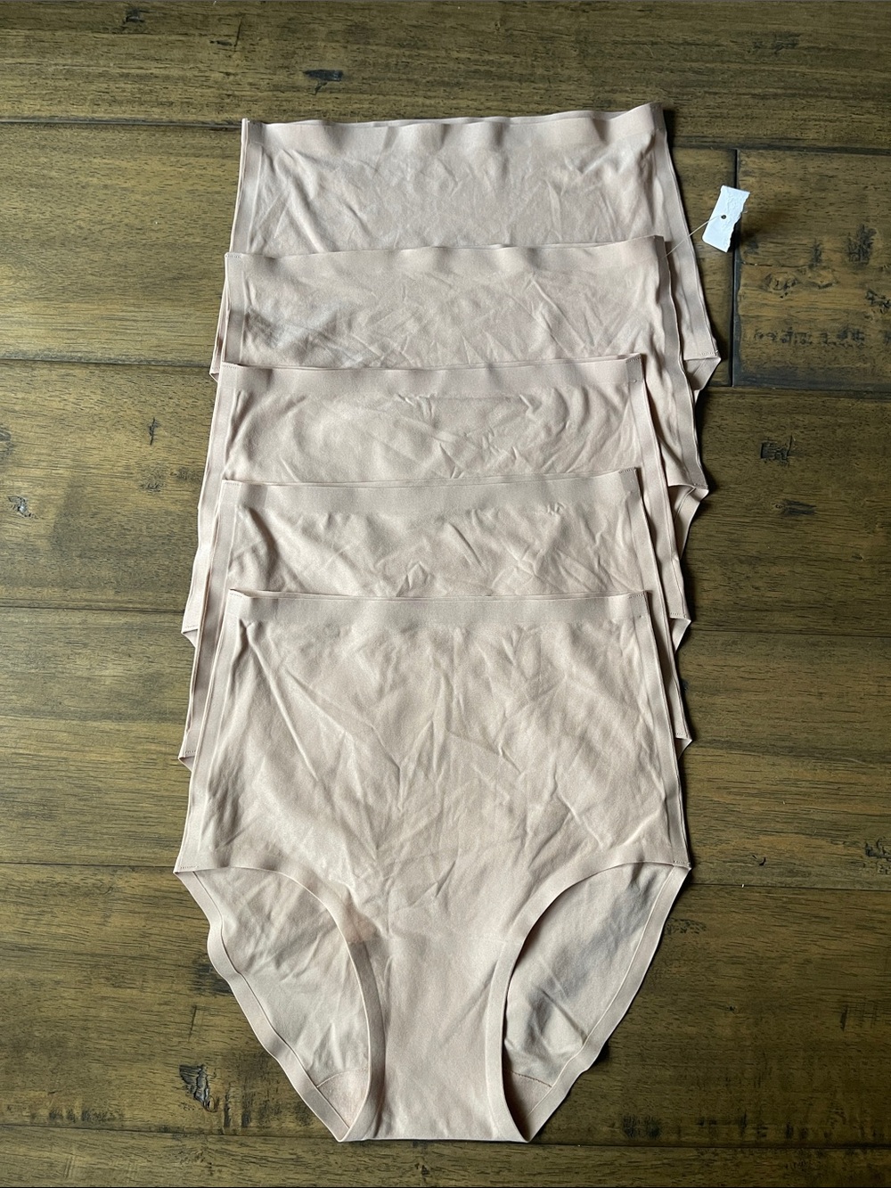 (5) NEW CHANTELLE soft stretch seamless high waist brief panties Cream